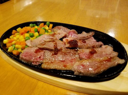 カルビの鉄板焼き